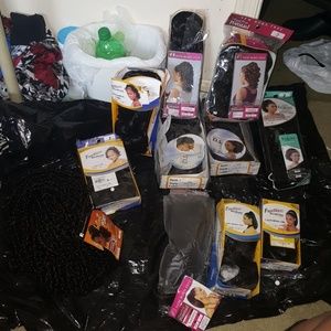 10 Ponytails!!!!    Snap it on and go.  All new